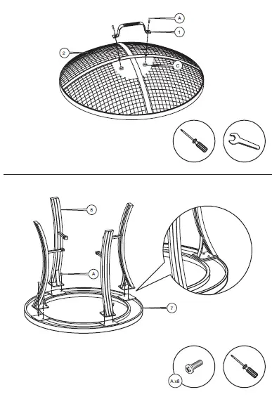 VonHaus-2500166-Dark-Grey-Mosaic-Fire-Pit-Table-2