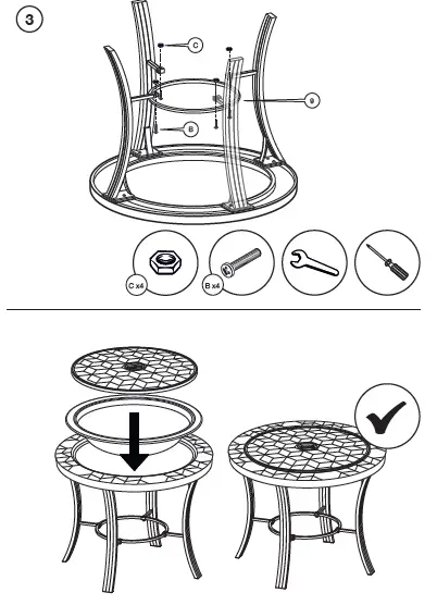 VonHaus-2500166-Dark-Grey-Mosaic-Fire-Pit-Table-3