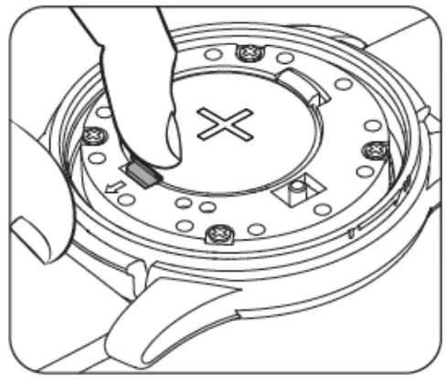 GlobalSat Globalat HR 50 Optical Heart Rate and Activity Tracking Fitness Band - battery