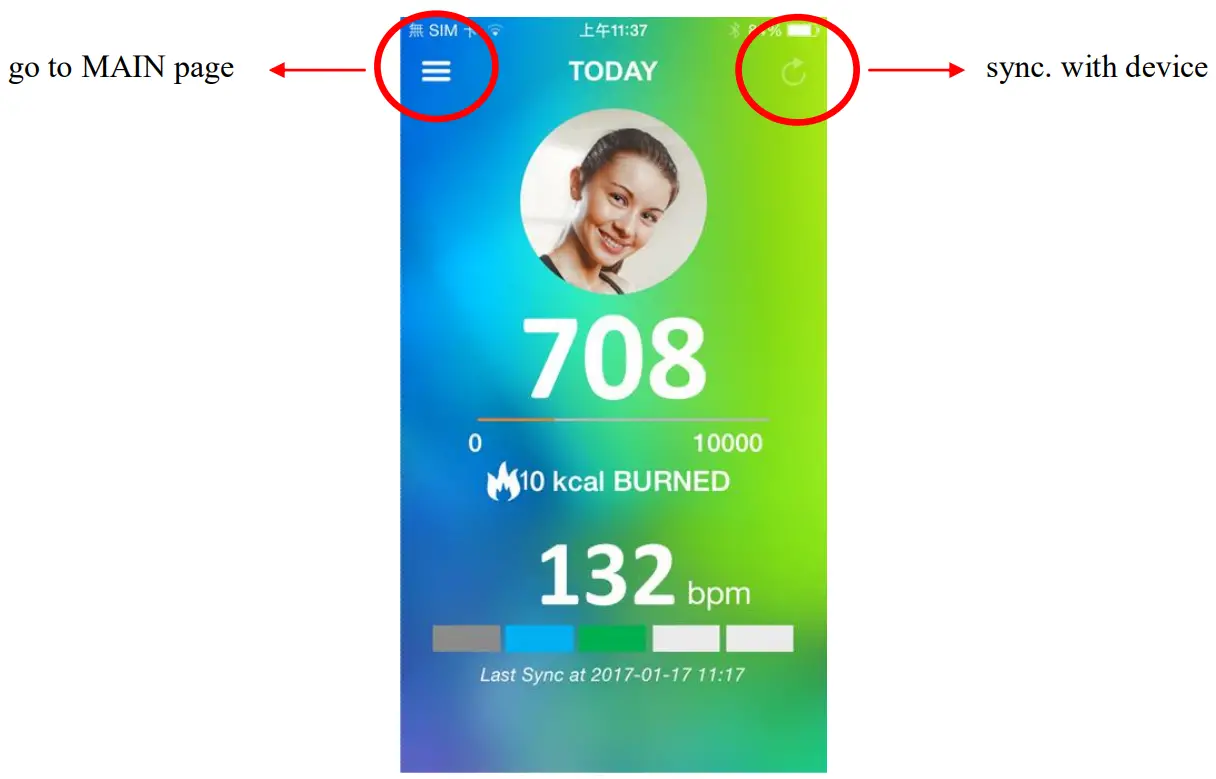 GlobalSat Globalat HR 50 Optical Heart Rate and Activity Tracking Fitness Band - device