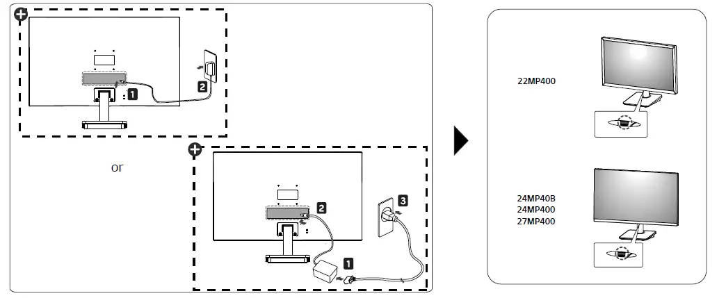 LG MP400,40B Series LED LCD Monitor fig (4)
