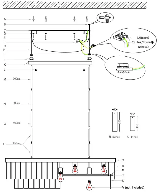MAYFAIR-050241-Elora-7-Light-Rectangle-Pendant-in-Brass-with-Jade-Stone-FIG-1