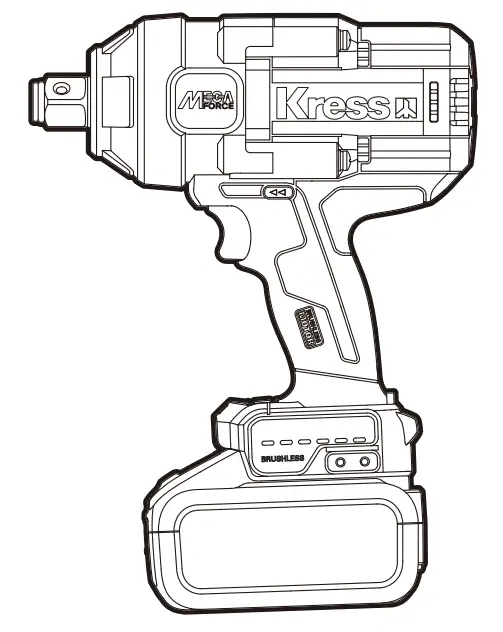 Kress KUB35 91 Lithium Ion Brushless Impact Wrench