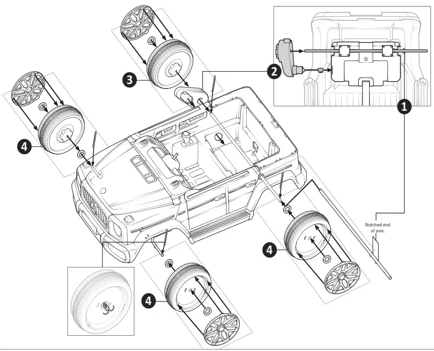 KID TRax KT1546I Mercedes G63 Electric Kids Car - assembly 2