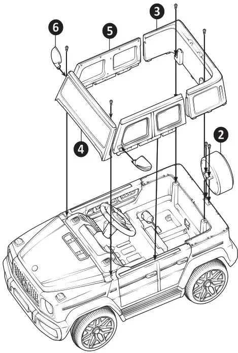 KID TRax KT1546I Mercedes G63 Electric Kids Car - assembly 4