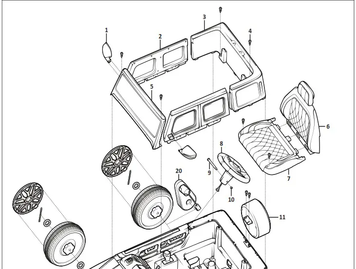 KID TRax KT1546I Mercedes G63 Electric Kids Car - parts 2