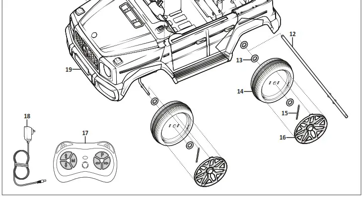 KID TRax KT1546I Mercedes G63 Electric Kids Car - parts 3
