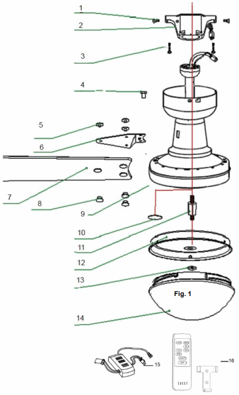 Lucci decor Airfusion Quest II Ceiling Fan - FIGURE 1