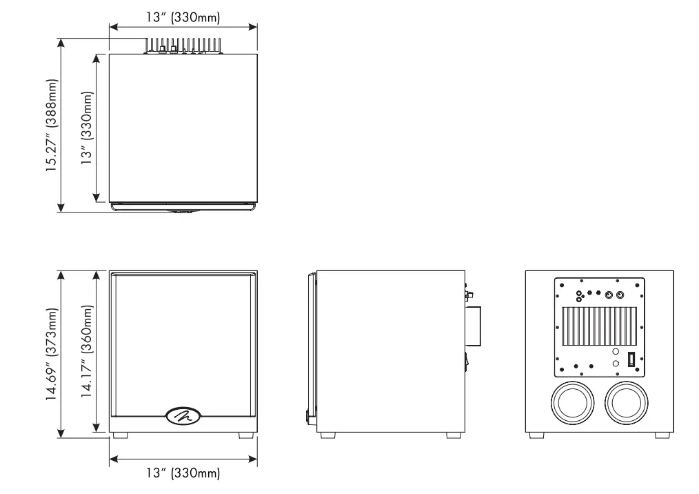 MartinLogan Dynamo 1100 X 12-inch 500 Watt Powered Subwoofer-1