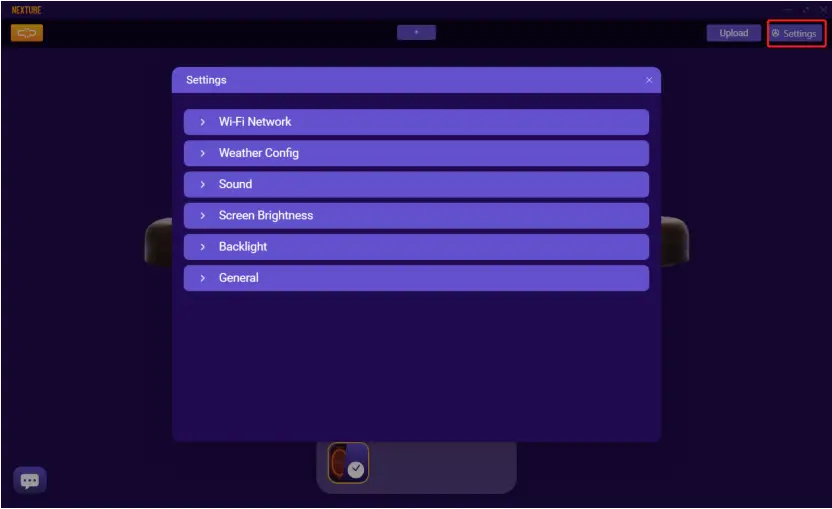 ROTRICS Nextube - Settings