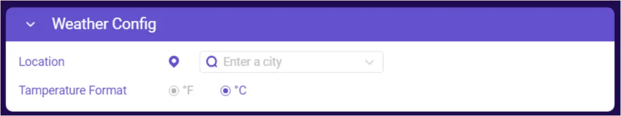 ROTRICS Nextube - Weather Config