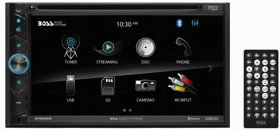 BOSS AUDIO SYSTEM BV9695B Bluetooth DVD-MP3-CD AM-FM Receiver