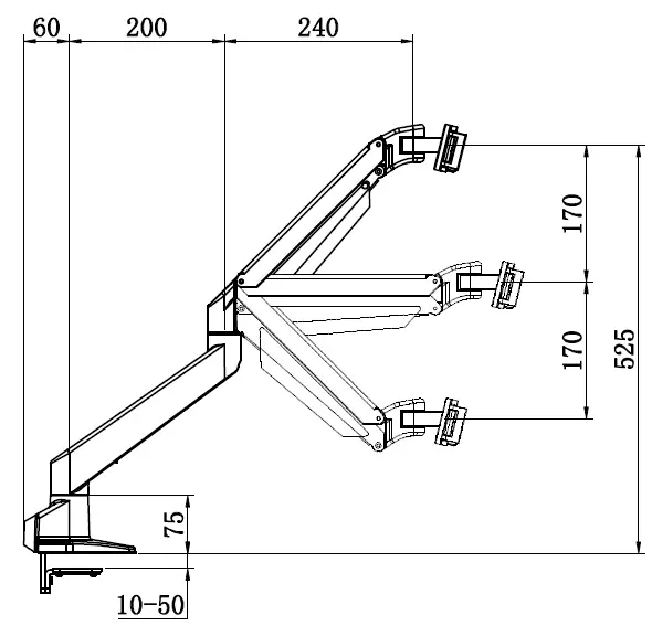 MULTIBRACKETS-7350105213144-24-Inch-Silver-M-Gas-Lift-Arm-iMac-FIG-5