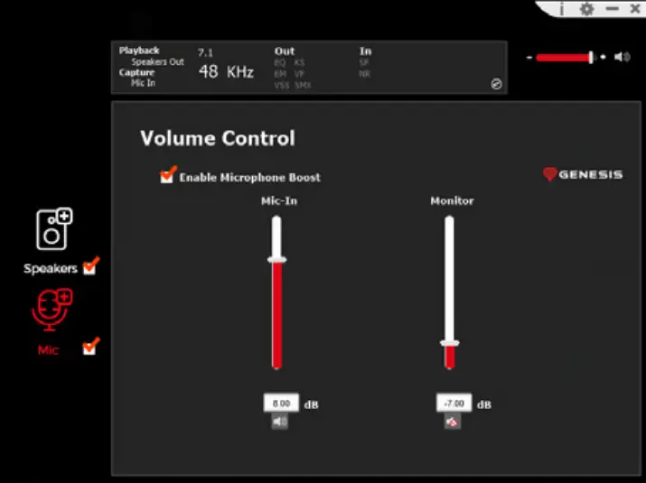 GENESIS RADON 800 - MICROPHONE 1