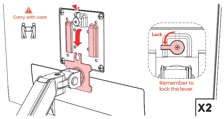 EVEO DMM B07V1J81FB Dual Monitor Mount - Figure 7