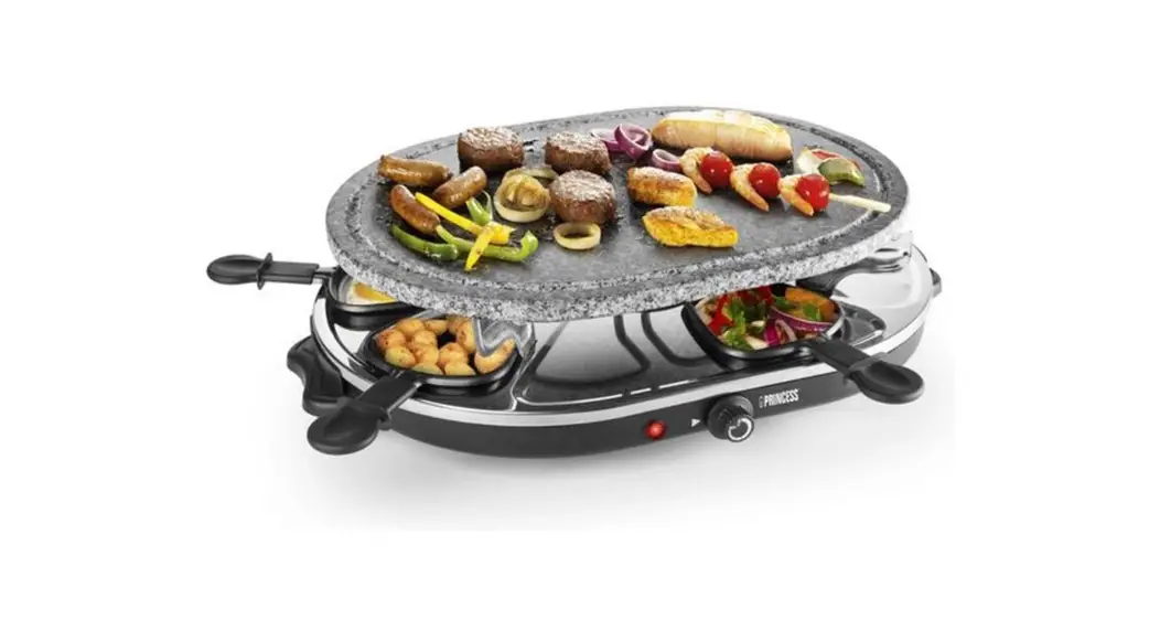 Princess 162720 Raclette 8 Oval Stone Grill Instruction Manual
