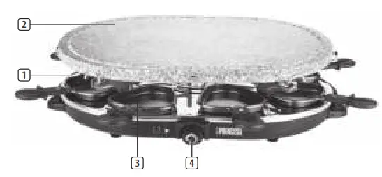 PRINCESS 162720 Raclette 8 Oval Stone Grill - fig