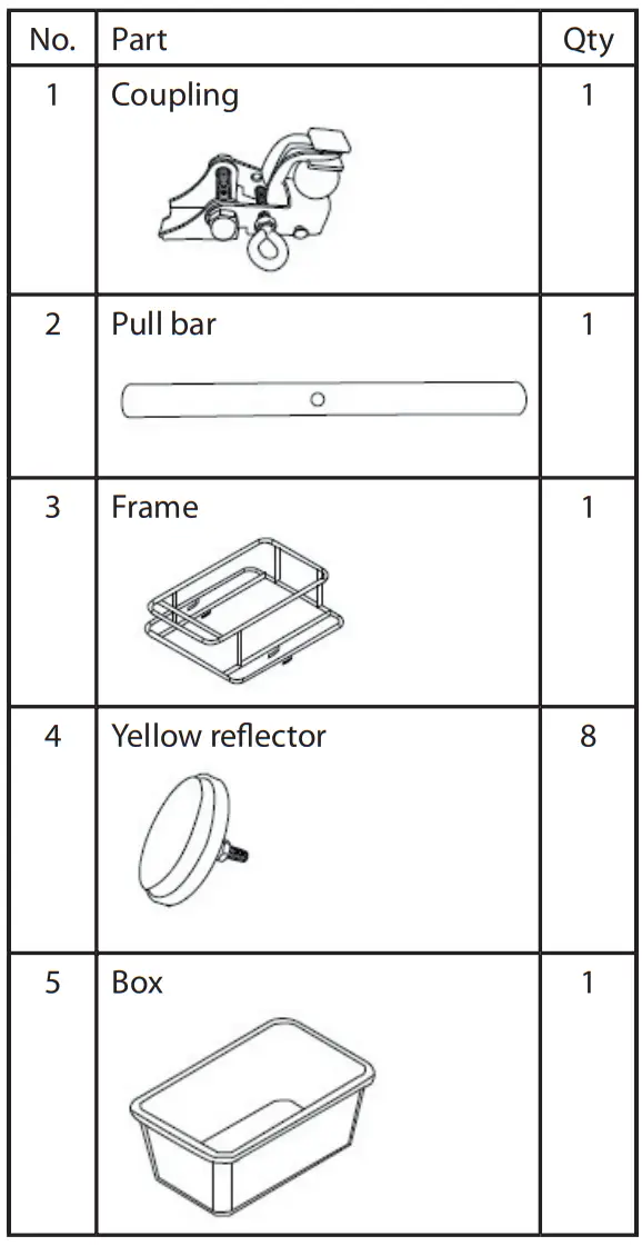 RAWLINK 36101 Bicycle Trailer-fig1