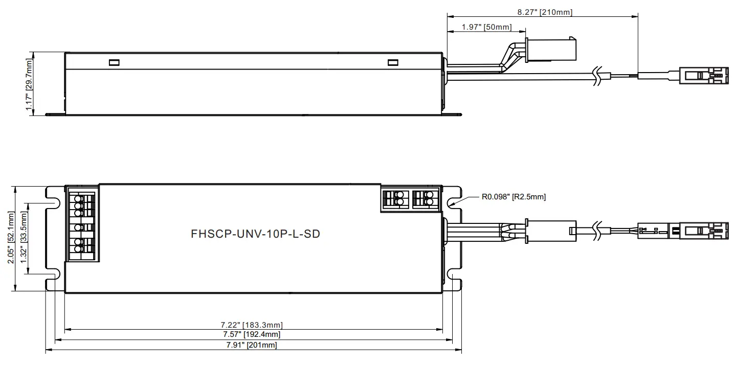 Fulham FHSCP-UNV-10P-L-SD HotSpot Constant Power Programmable LED Emergency Driver - fig 1