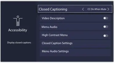 SHARP LC-65Q620U TV - Accessibility