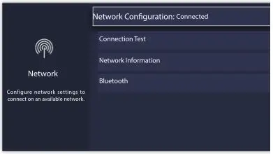 SHARP LC-65Q620U TV - Network Menu
