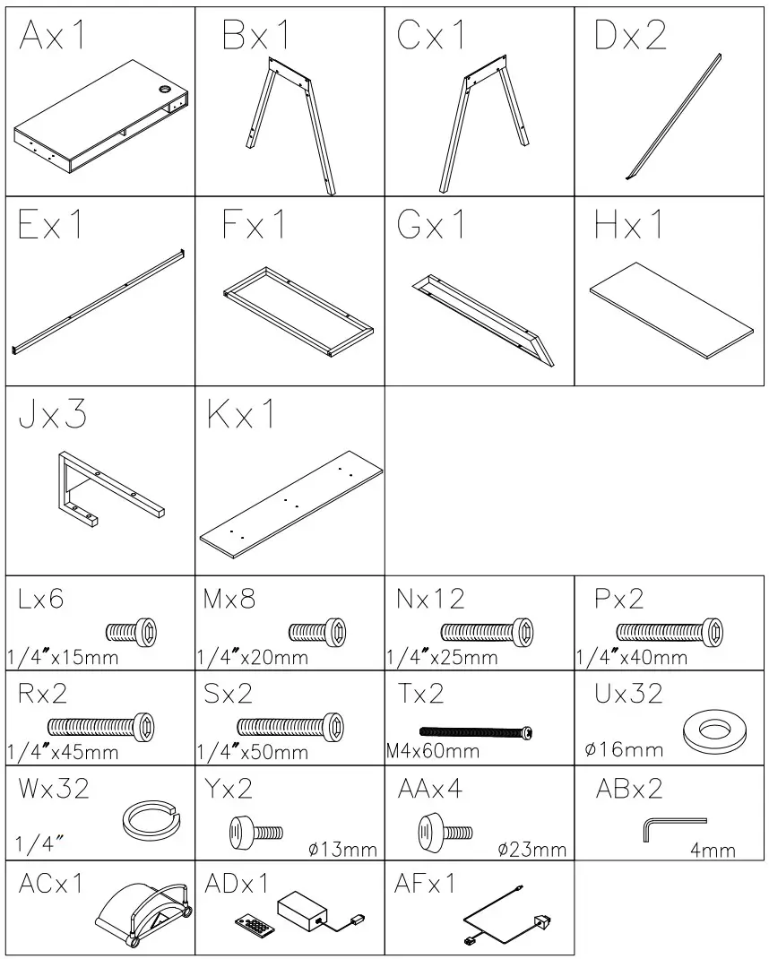 ASHLEY H700 28 Gaming Desk with Monitor Stand - FIGURE 1