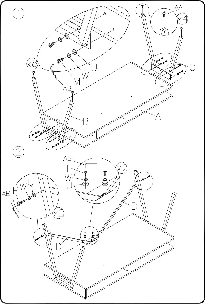 ASHLEY H700 28 Gaming Desk with Monitor Stand - FIGURE 2