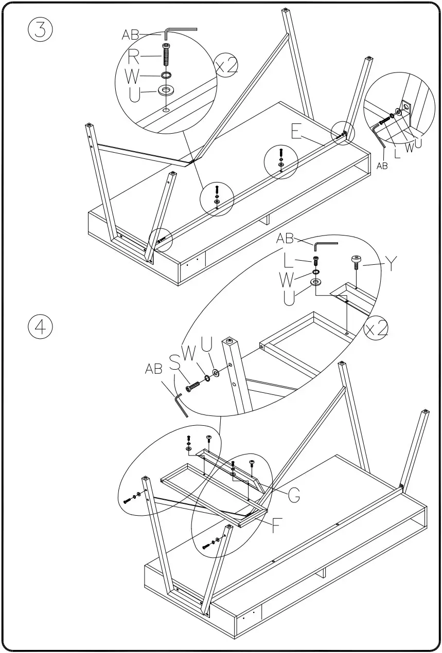 ASHLEY H700 28 Gaming Desk with Monitor Stand - FIGURE 3