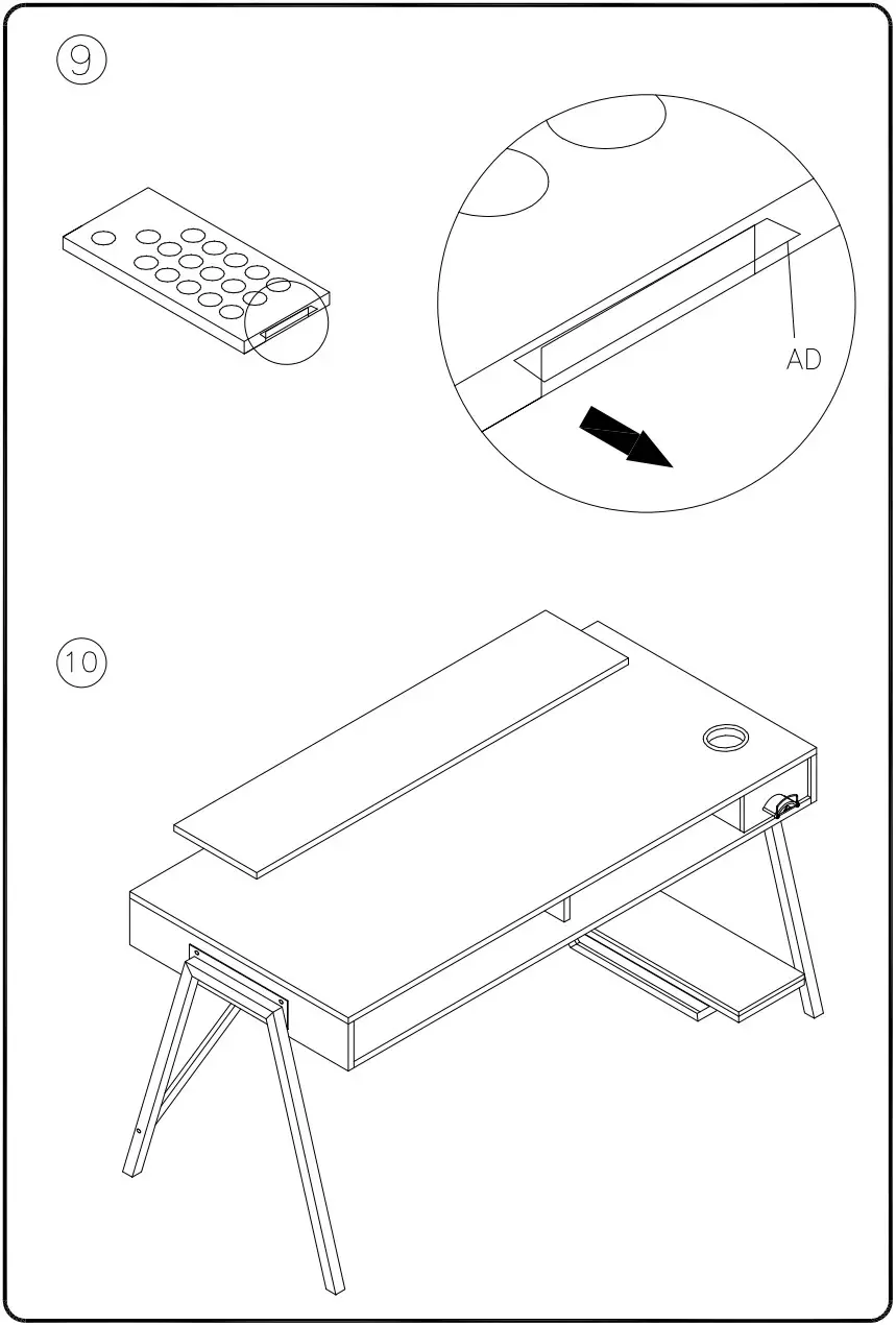 ASHLEY H700 28 Gaming Desk with Monitor Stand - FIGURE 6