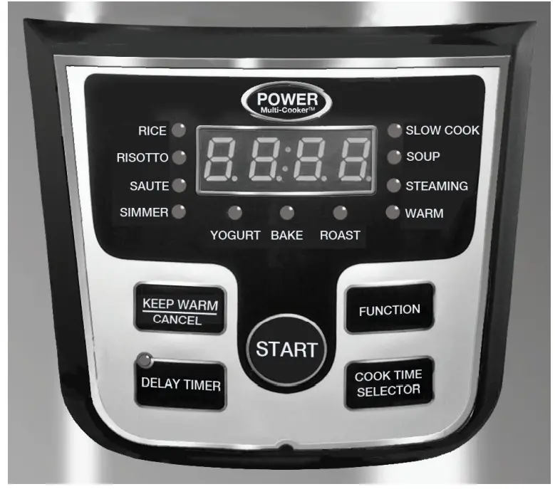 POWER Multi Cooker MC501- CONTROL PANEL