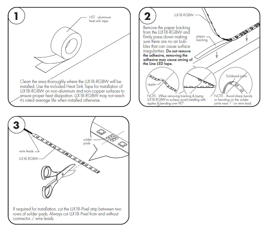 Luminii LLX18-RGBW Linear LED strip 1