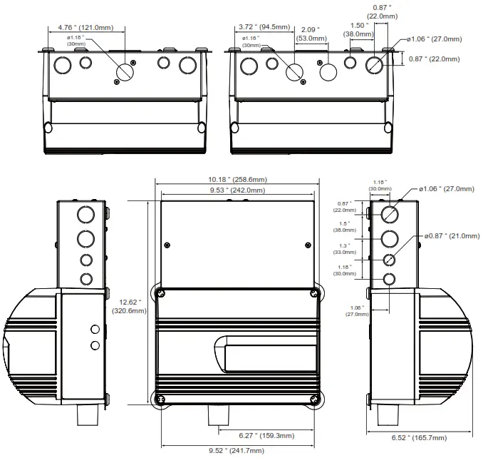 Xtralis XAS Air Sampling Smoke Detection System - Dimensions