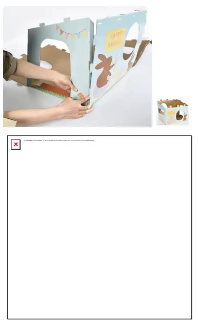 anko Cat Scratcher Box Easter Instructions - Connect the corners of part A together