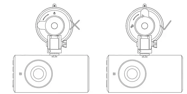 iZEEKER GD300 Dash Camera User Manual - Remove the protective film and attach the suction mount