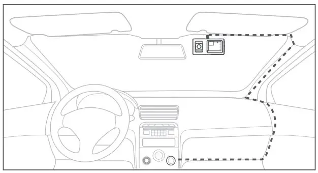 iZEEKER GD300 Dash Camera User Manual - Use the car charger cable to connect the camera to the cigarette lighter socket