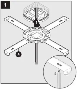 allen roth Avalyn Carat Flush - MOUNTING BRACKET INSTALLATION 1