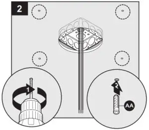 allen roth Avalyn Carat Flush - MOUNTING BRACKET INSTALLATION 2