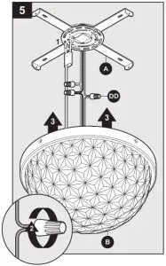 allen roth Avalyn Carat Flush - MOUNTING BRACKET INSTALLATION 5