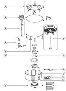 WINCO ECU-50A Stainless Steel Coffee URN- fig