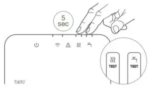 tado 104005 Wireless Smart Thermostat Starter Kit V3+ with Hot Water Control - test buttons