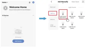 Add the light to Smart Life App