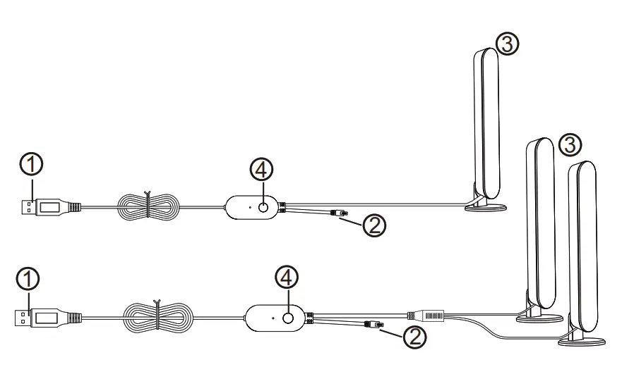 Shen Zhen Cl Lighting Technology FWWSA1 1302 Smart RGBIC Ambient Light - Product functions