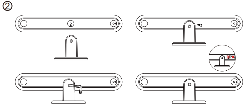 Shen Zhen Cl Lighting Technology FWWSA1 1302 Smart RGBIC Ambient Light - base bracket 1