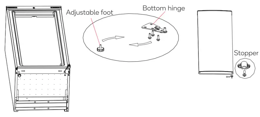 kogan KAM230UPSFA 230L Upright Fridge - door