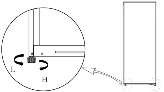 kogan KAM230UPSFA 230L Upright Fridge - feet