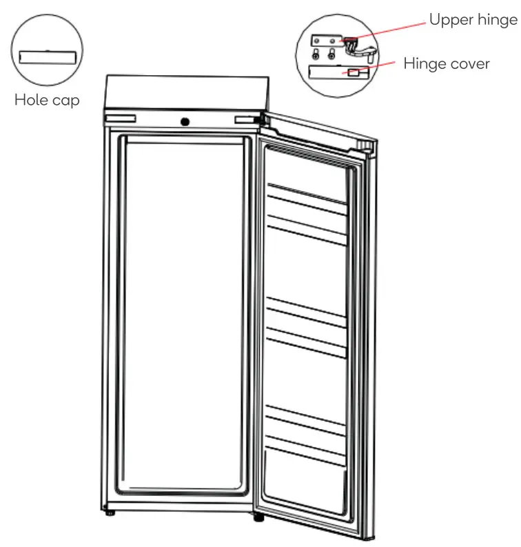 kogan KAM230UPSFA 230L Upright Fridge - other side