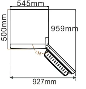 kogan KAM230UPSFA 230L Upright Fridge - person