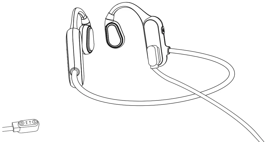 COOYEE E66 Bone Conduction Sports Earphone - Charging operation