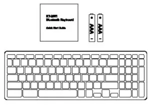 Chicony Electronics KT 2051 Bluetooth Keyboard - package content