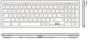 Chicony Electronics KT 2051 Bluetooth Keyboard - parts name